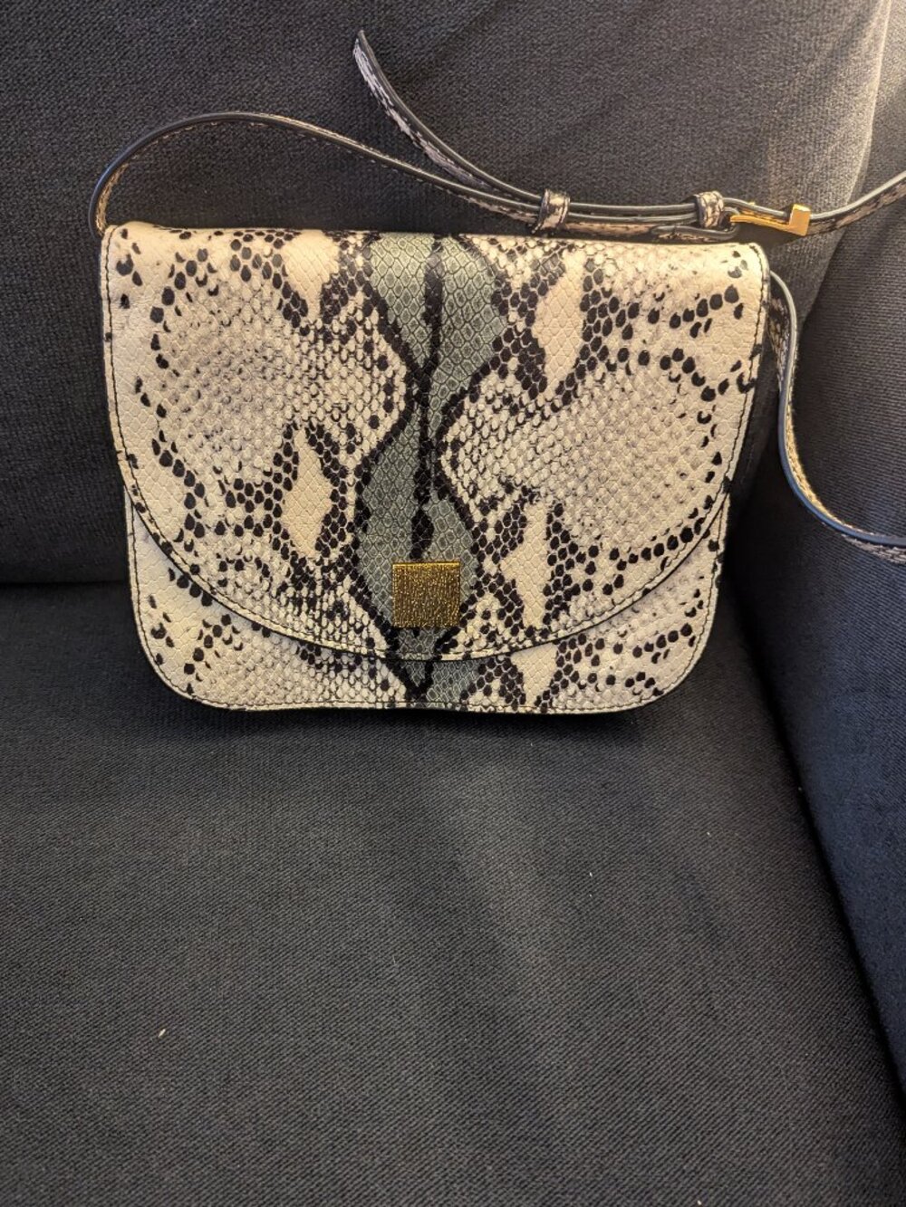 Pastel snakeskin bag